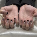 black french・黒フレンチネイル