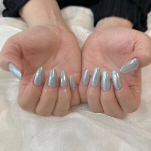 青・オーロラネイル