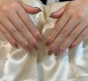 マグネット×フレンチネイル