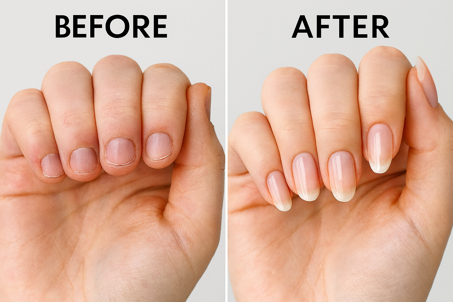 深爪・Before After写真