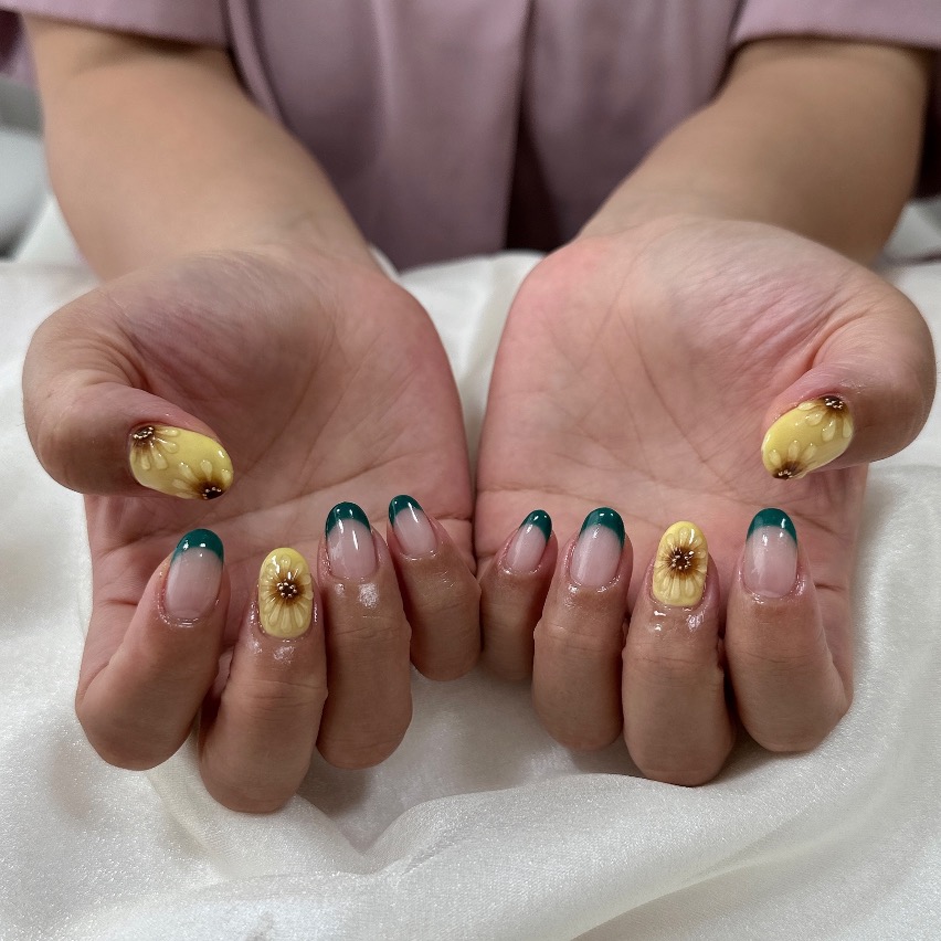 ひまわり・ネイル・持ち込み