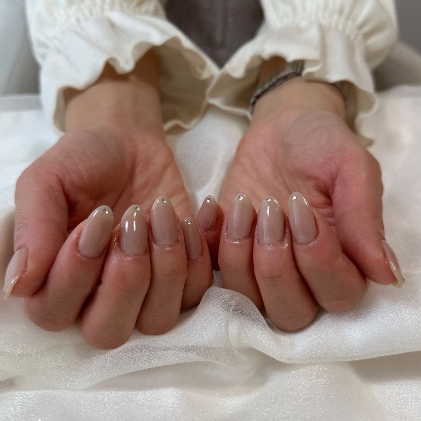 ワンカラーストーンネイル