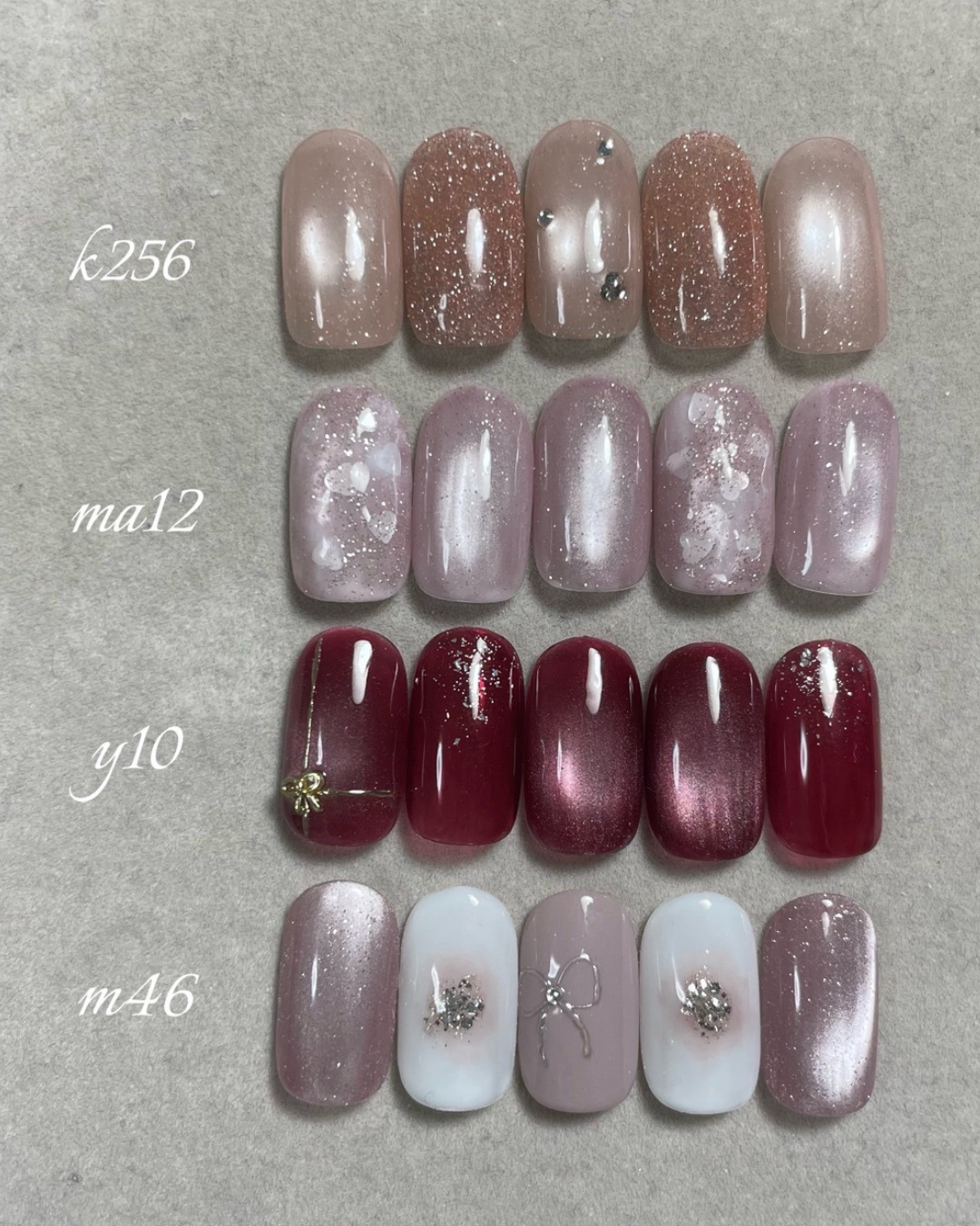 2月Pick Upネイルデザイン・4種類