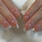 ガラスフレンチネイル画像